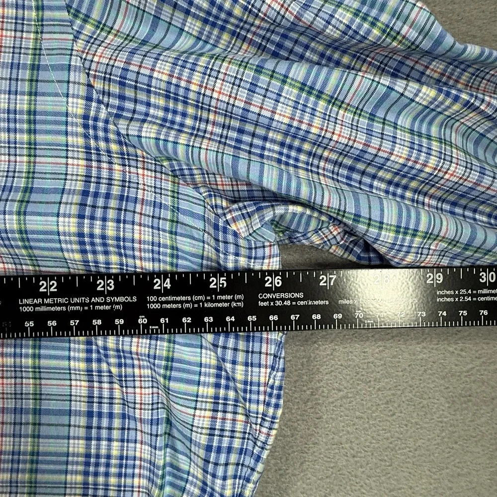 Polo Ralph Lauren Shirt Mens XL Blue Plaid Long Sleeve Button Down Pony Dress